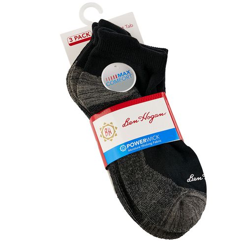 Ben Hogan Low Cut Tab Contrast Sole Socks - 3 Pack