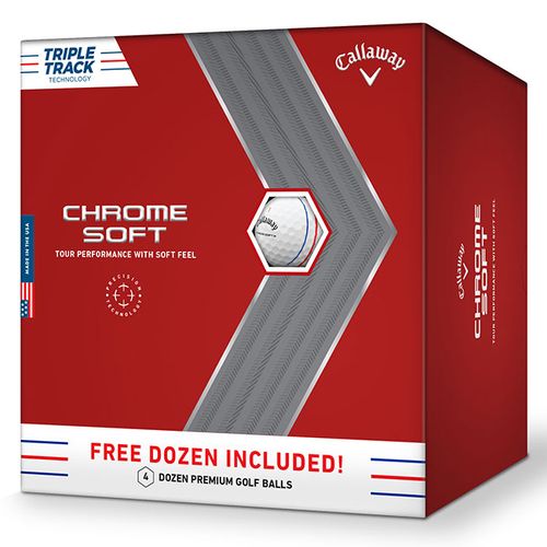 Callaway Chrome Soft Triple Track Golf Balls - Buy 3, Get 1 Free