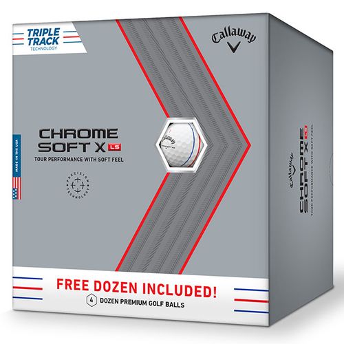 Callaway Chrome Soft X LS Triple Track Golf Balls - Buy 3, Get 1 Free
