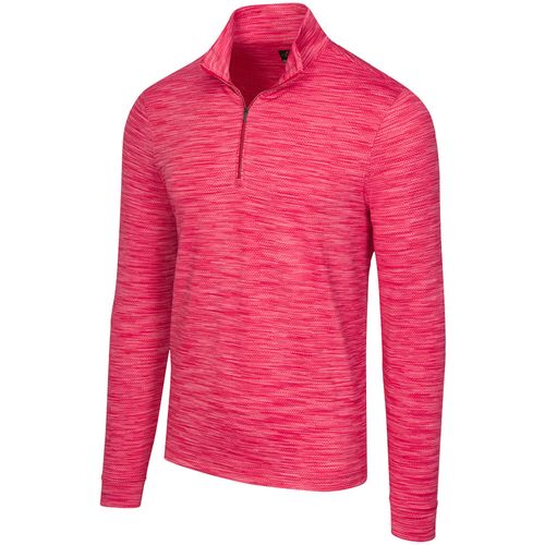 Greg Norman Heathered Mesh Stretch 1/4 Zip Mock Pullover