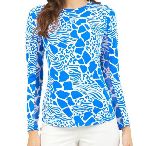 IBKUL Women's Long Sleeve Mock Dress - Bianca Print