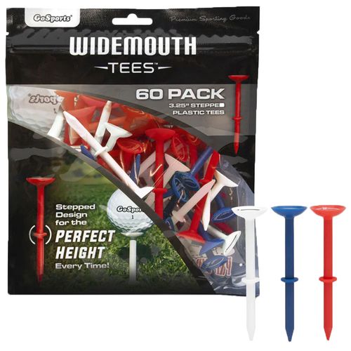GoSports 3 1/4" Widemouth Stepped Plastic Tees