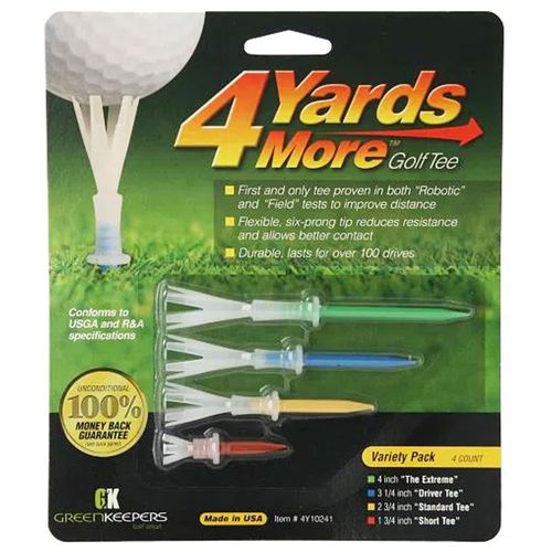 Green Keepers 4 Yards More Golf Tees - Assorted