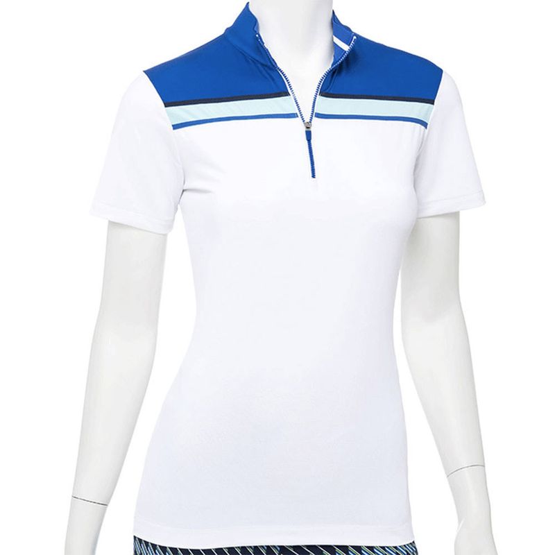 EP Pro Women's Elbow Sleeve Zip Mock Polo Discount Golf Club Prices