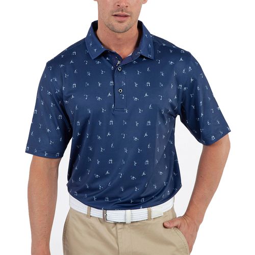 Bobby Jones Performance Golfman Print Jersey Polo