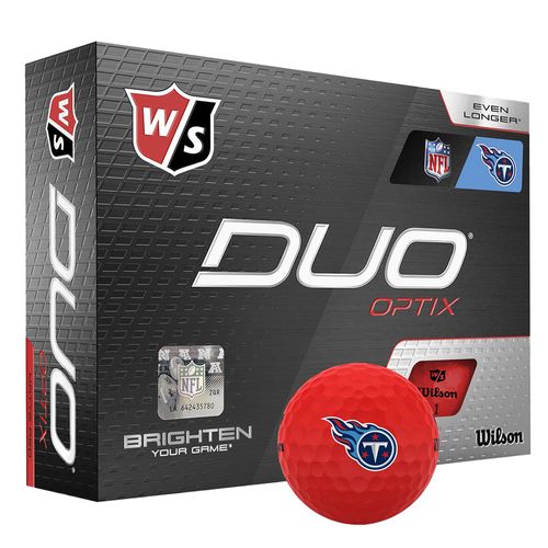 Wilson Duo Optix NFL Golf Balls - Red