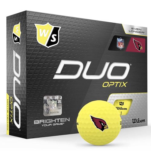 Wilson Duo Optix NFL Golf Balls - Yellow