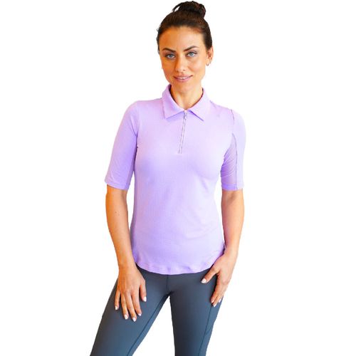 IBKUL Women's Elbow Sleeve Polo - Solid