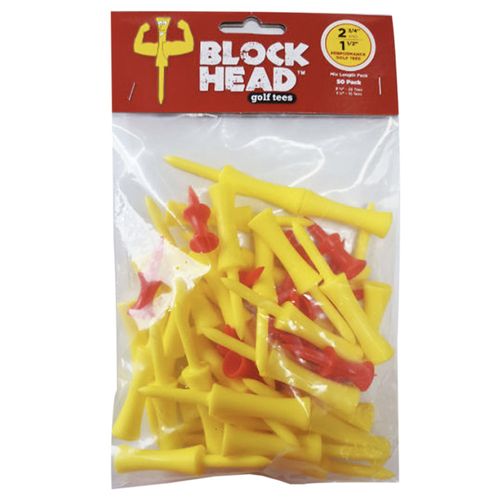 Block Head Tees - 50pc Combo Pack - 1 1/2 (15) & 2 3/4 (35)